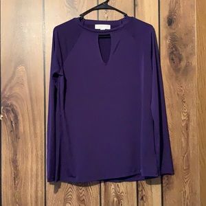 Purple Michael Kors keyhole top